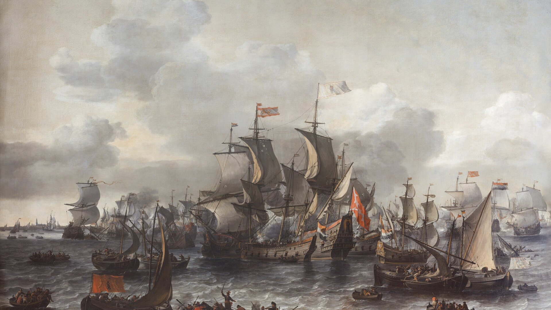 Schilderij De slag op de Zuiderzee 1573 Blanckerhoff